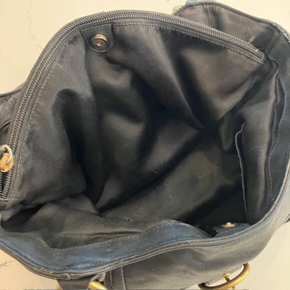 COACH F24961 Black Campbell Large Carryall Tote Leather Shoulder Bag - Picture 13 of 16